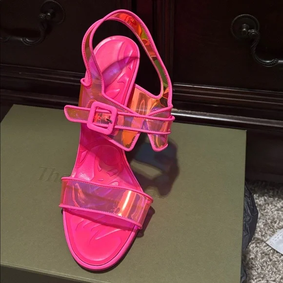 Christian Louboutin Pink Transparent Sandals - Picture 2 of 3